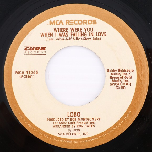 Lobo, Where Were You When I Was Falling In Love/ I Don't 45 rpm 7" Single Record - Picture 1 of 7